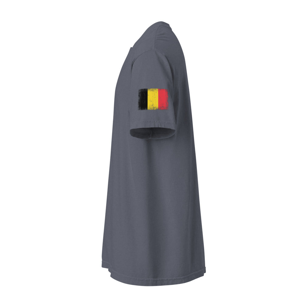 Belgium Flag Tee — Sleeve — Denim