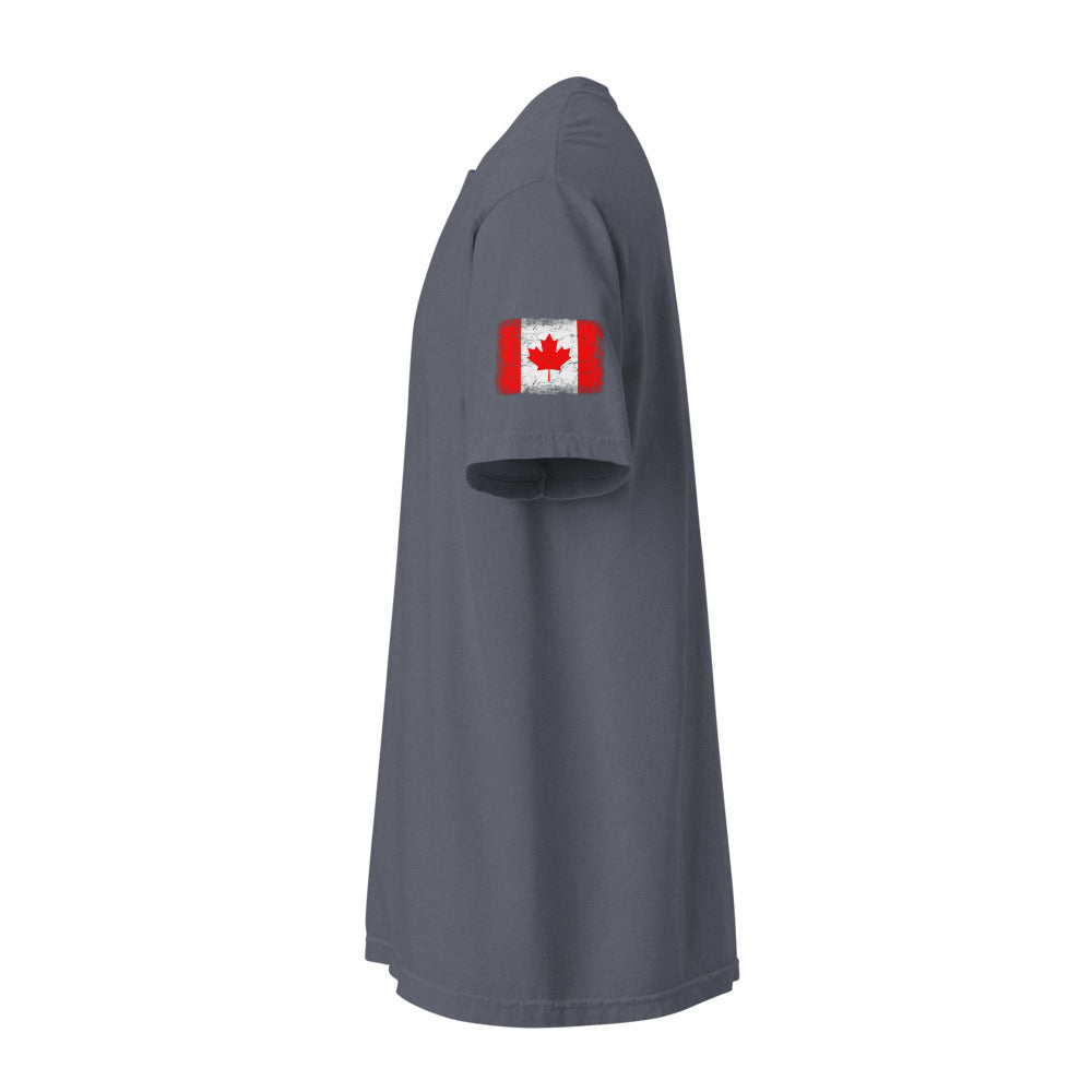 Canada Flag Tee — Sleeve — Denim