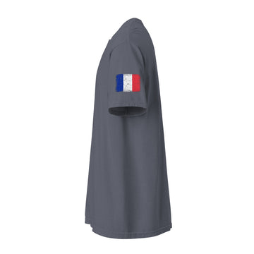 France Flag Tee | Sleeve Badge | Unisex | Heavyweight Cotton
