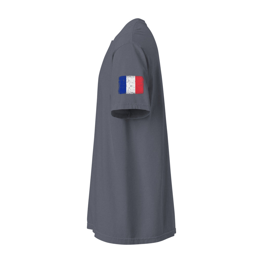 France Flag Tee — Sleeve — Denim