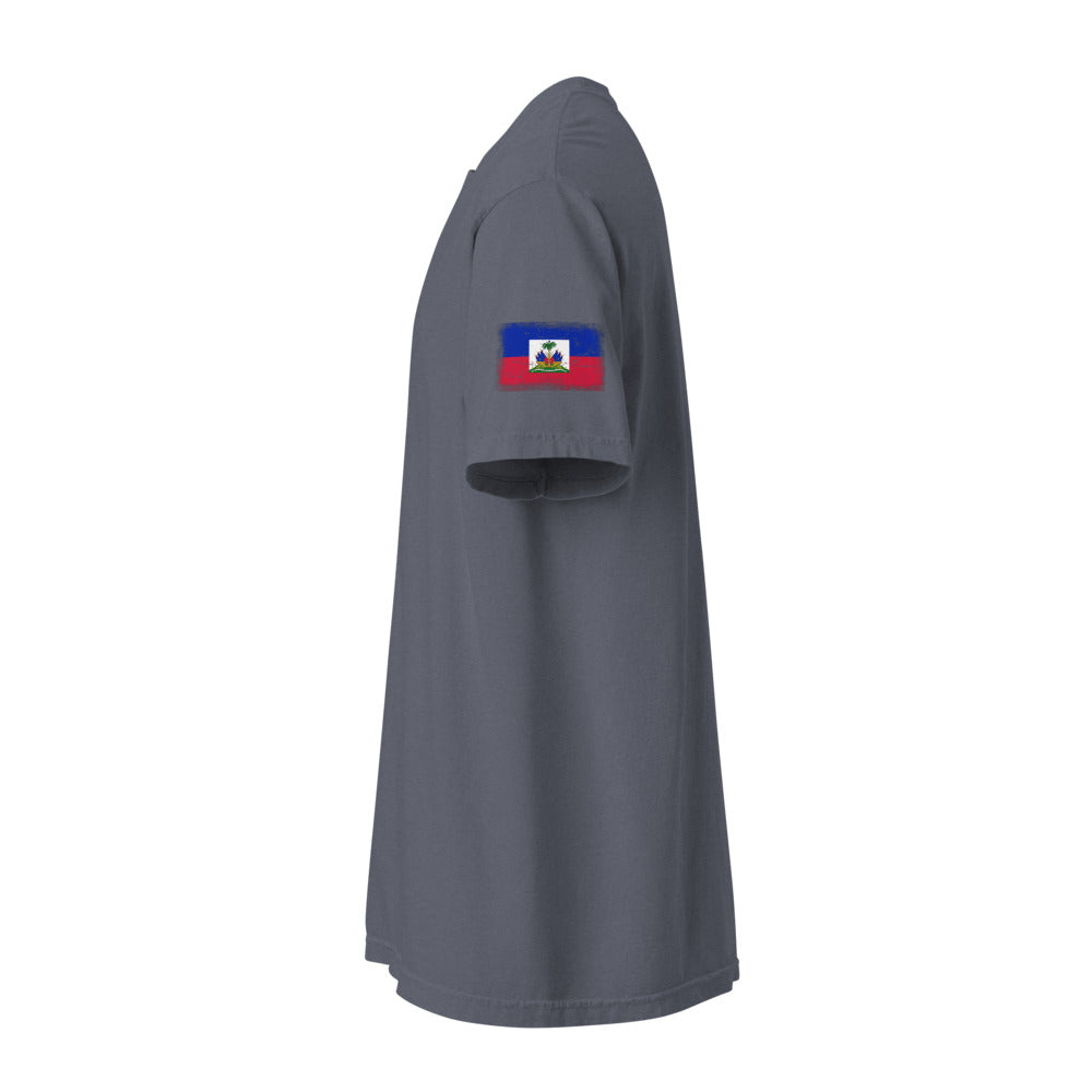 Haiti Flag Tee — Sleeve — Denim