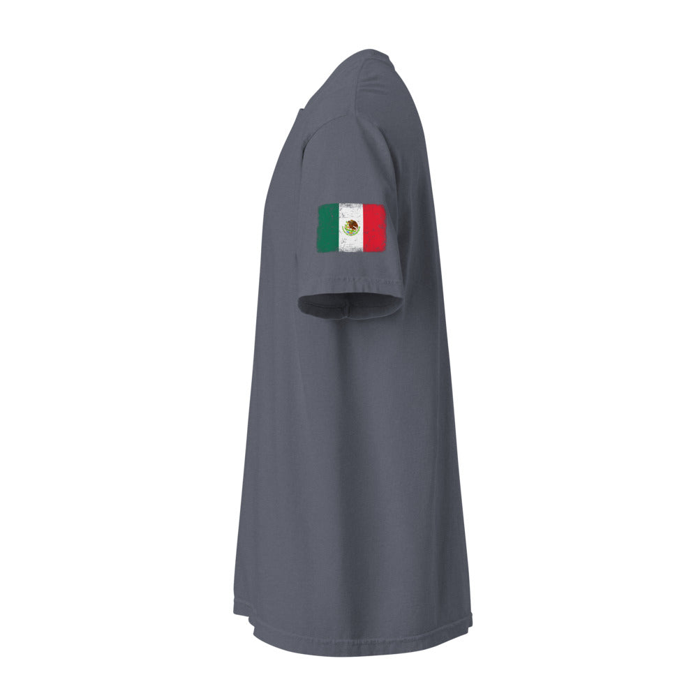 Mexico Flag Tee — Sleeve — Denim