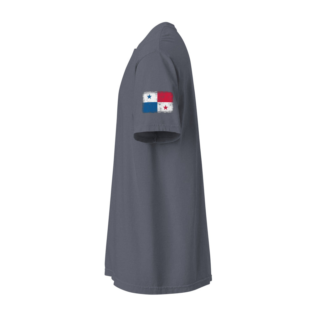 Panama Flag Tee — Sleeve — Denim