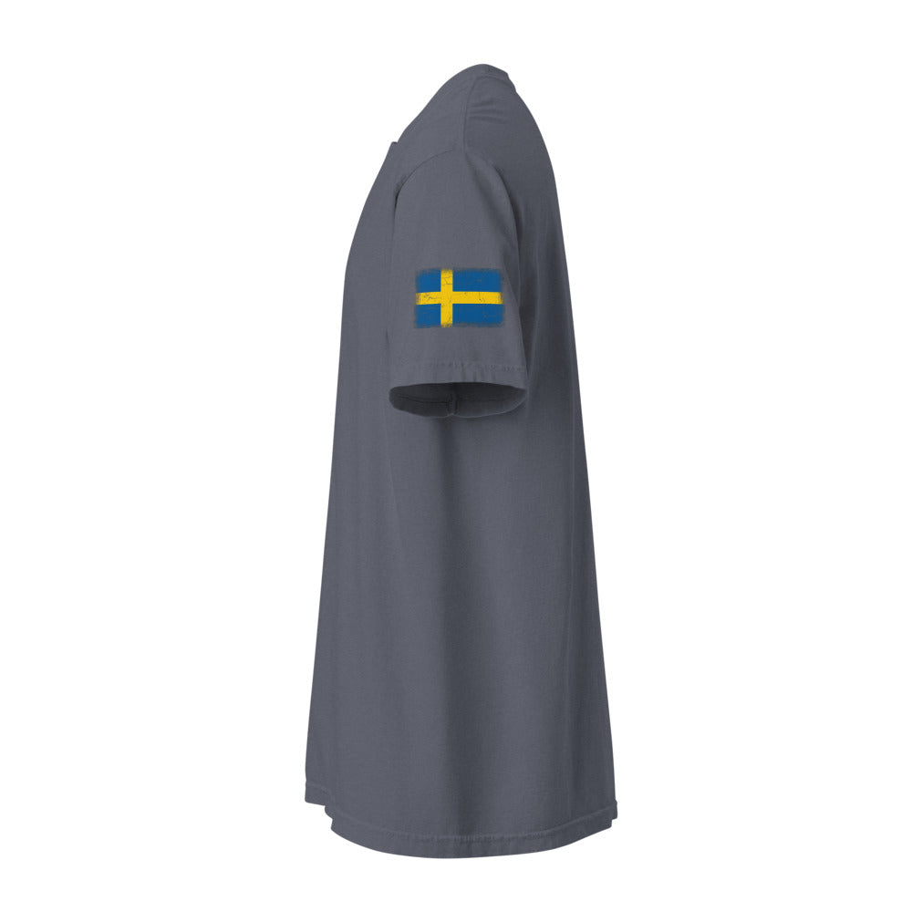 Sweden Flag Tee — Sleeve — Denim