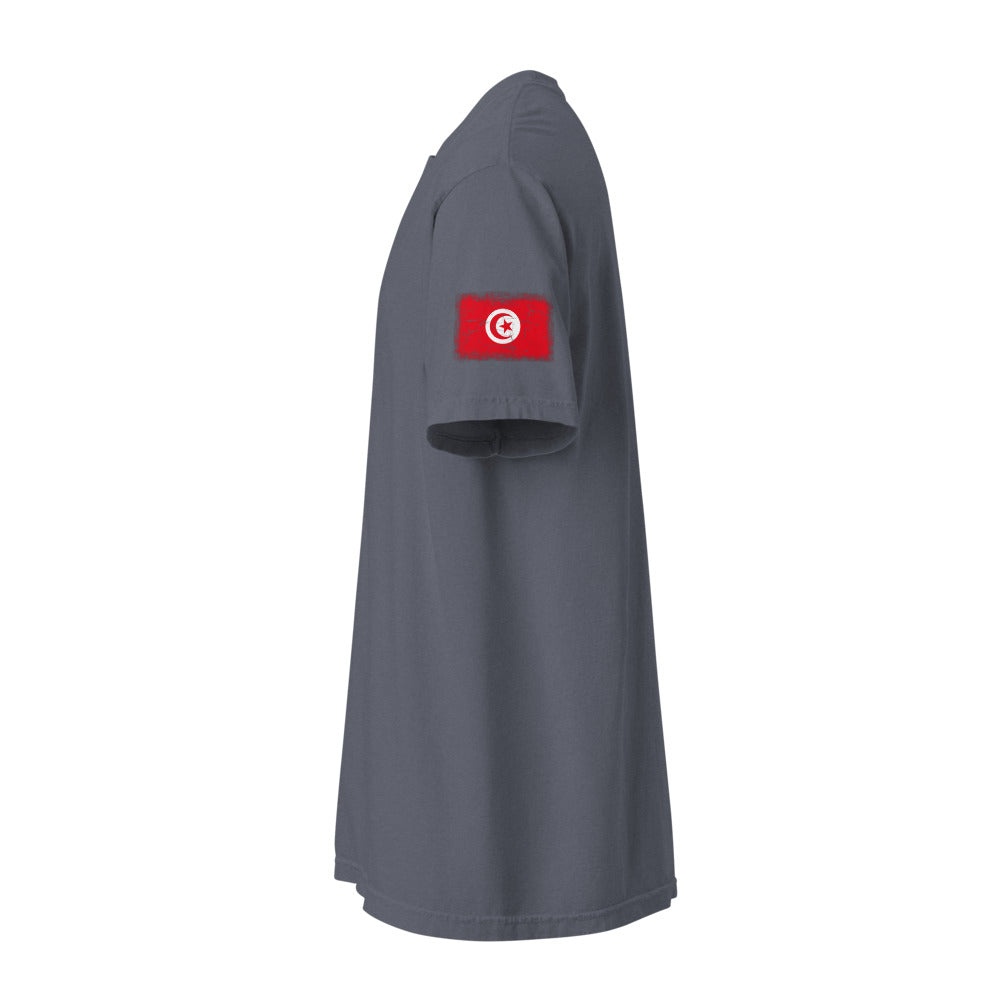 Tunisia Flag Tee — Sleeve — Denim