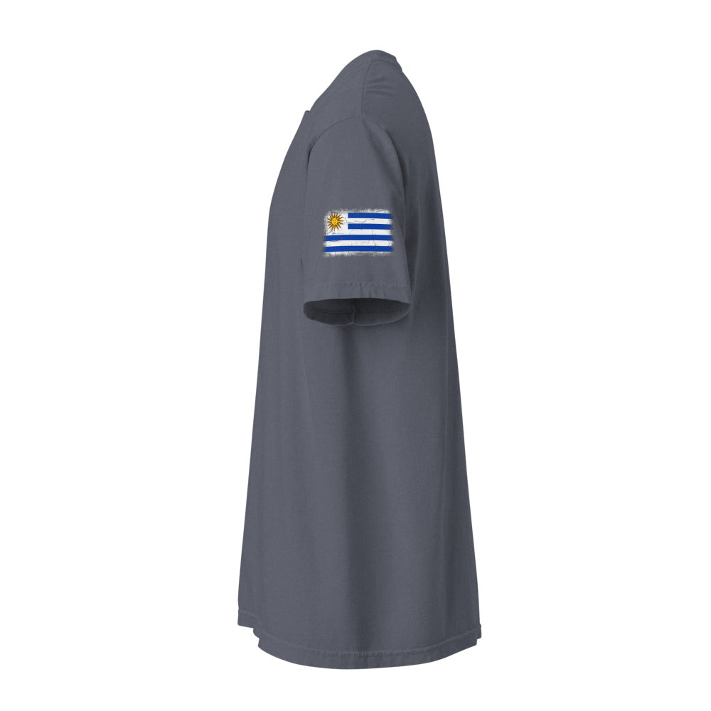 Uruguay Flag Tee — Sleeve — Denim