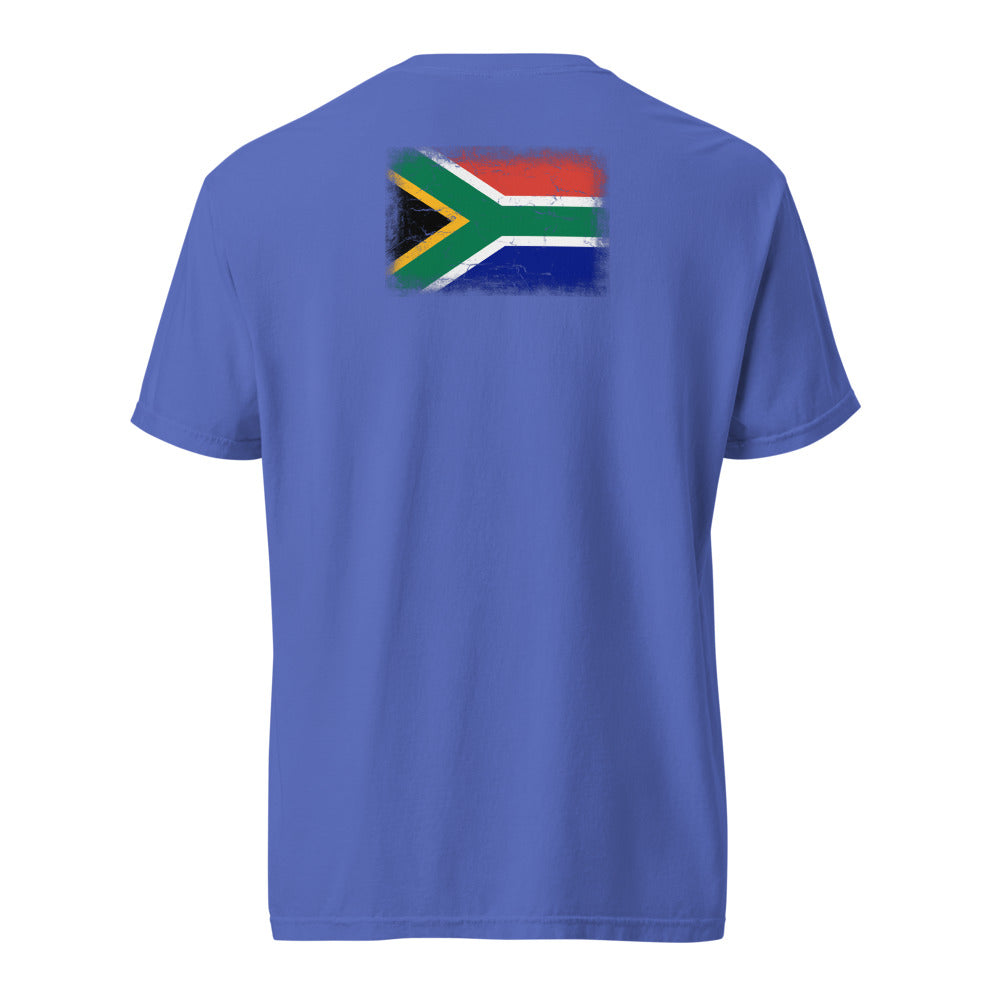 South Africa Flag Tee — Back — Flo Blue