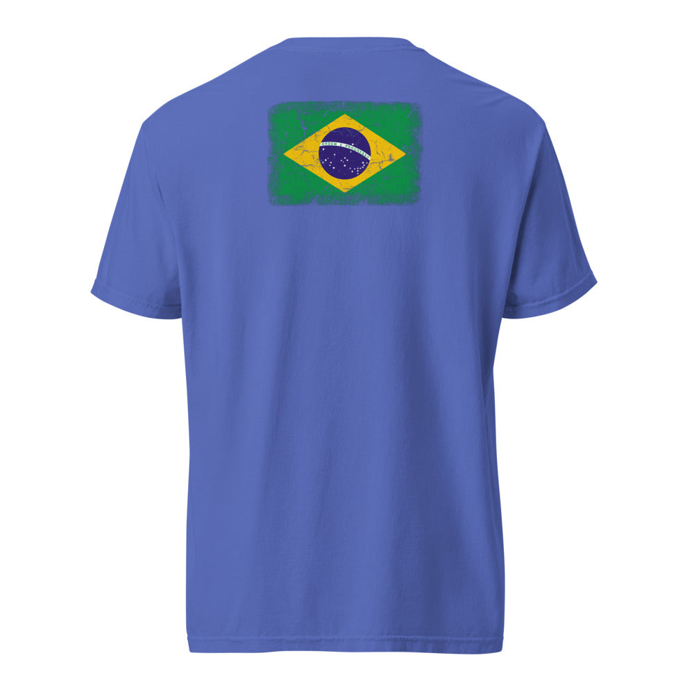 Brasil Flag Tee — Back — Flo Blue
