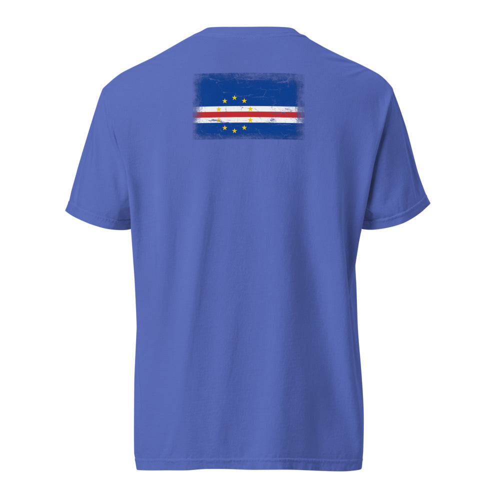 Cape Verde Flag Tee — Back — Flo Blue