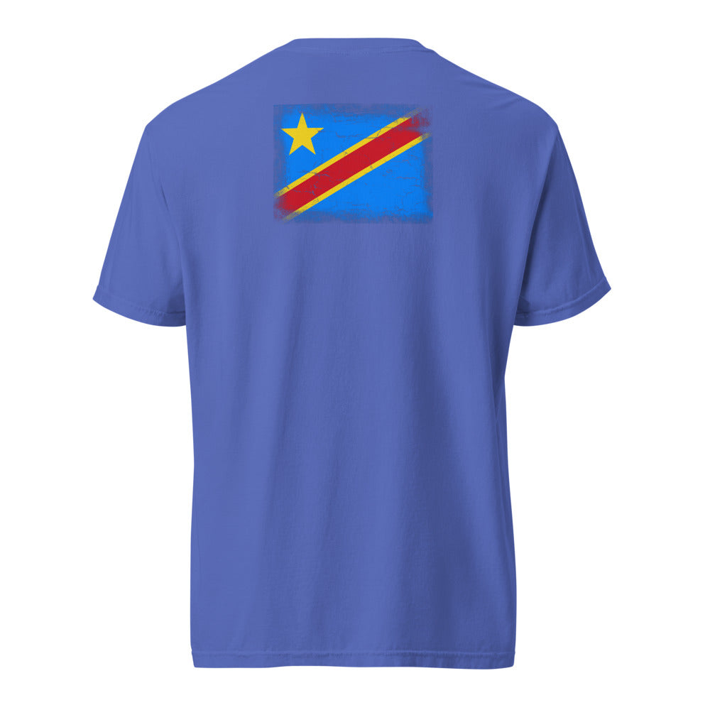 Congo Flag Tee — Back — Flo Blue