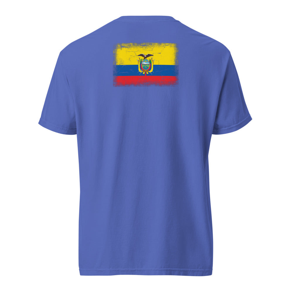 Ecuador Flag Tee — Back — Flo Blue