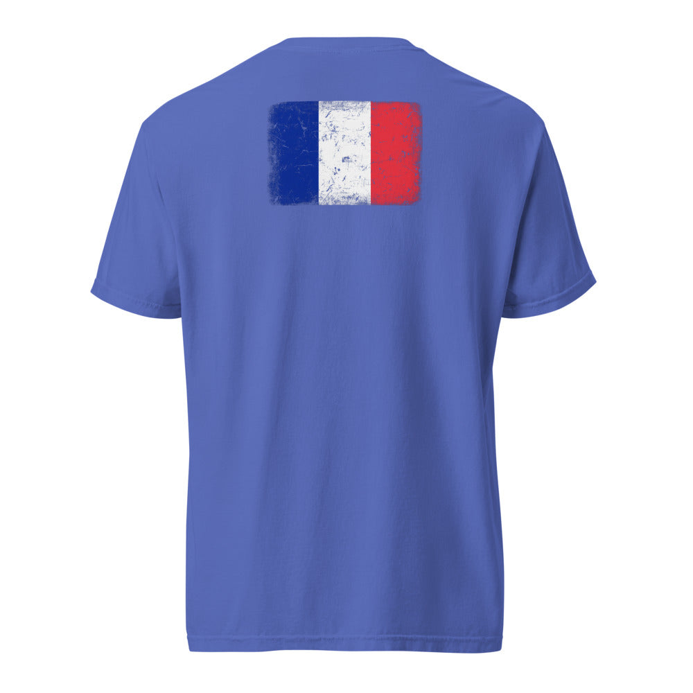 France Flag Tee — Back — Flo Blue