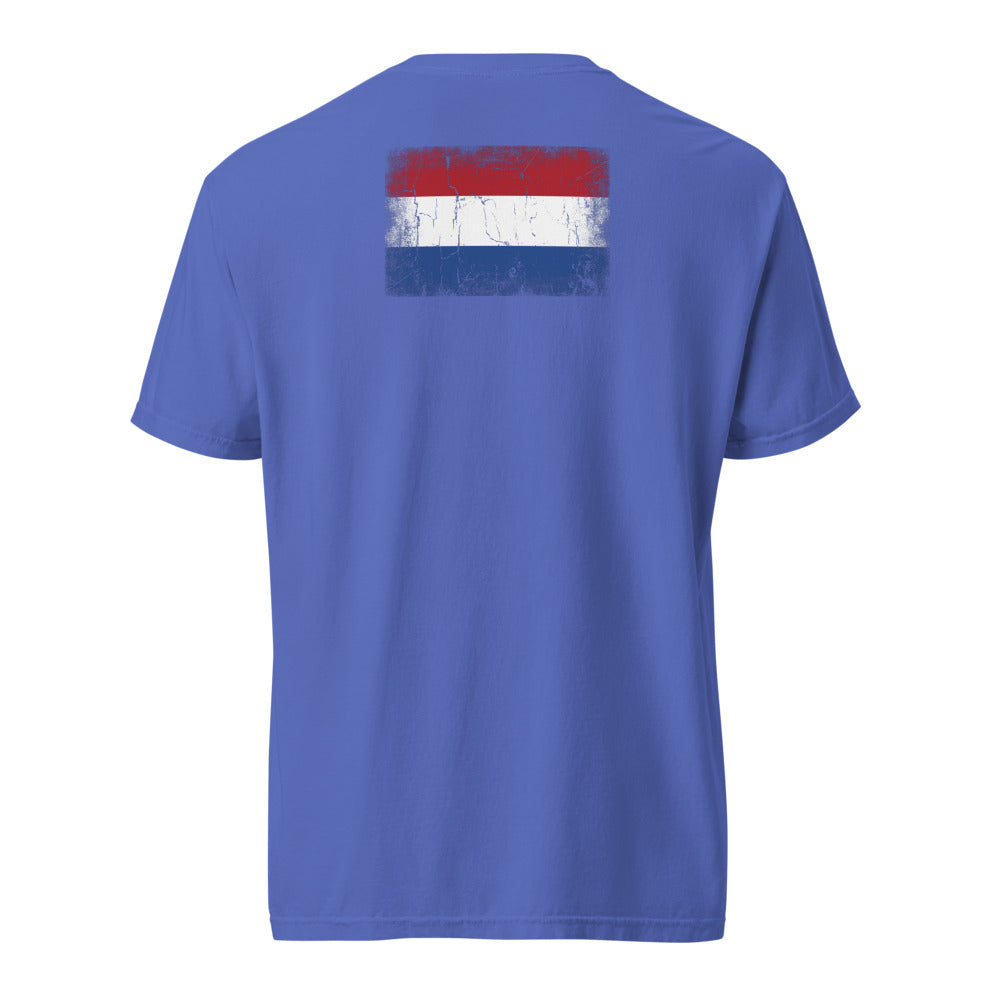 Netherlands Flag Tee — Back — Flo Blue