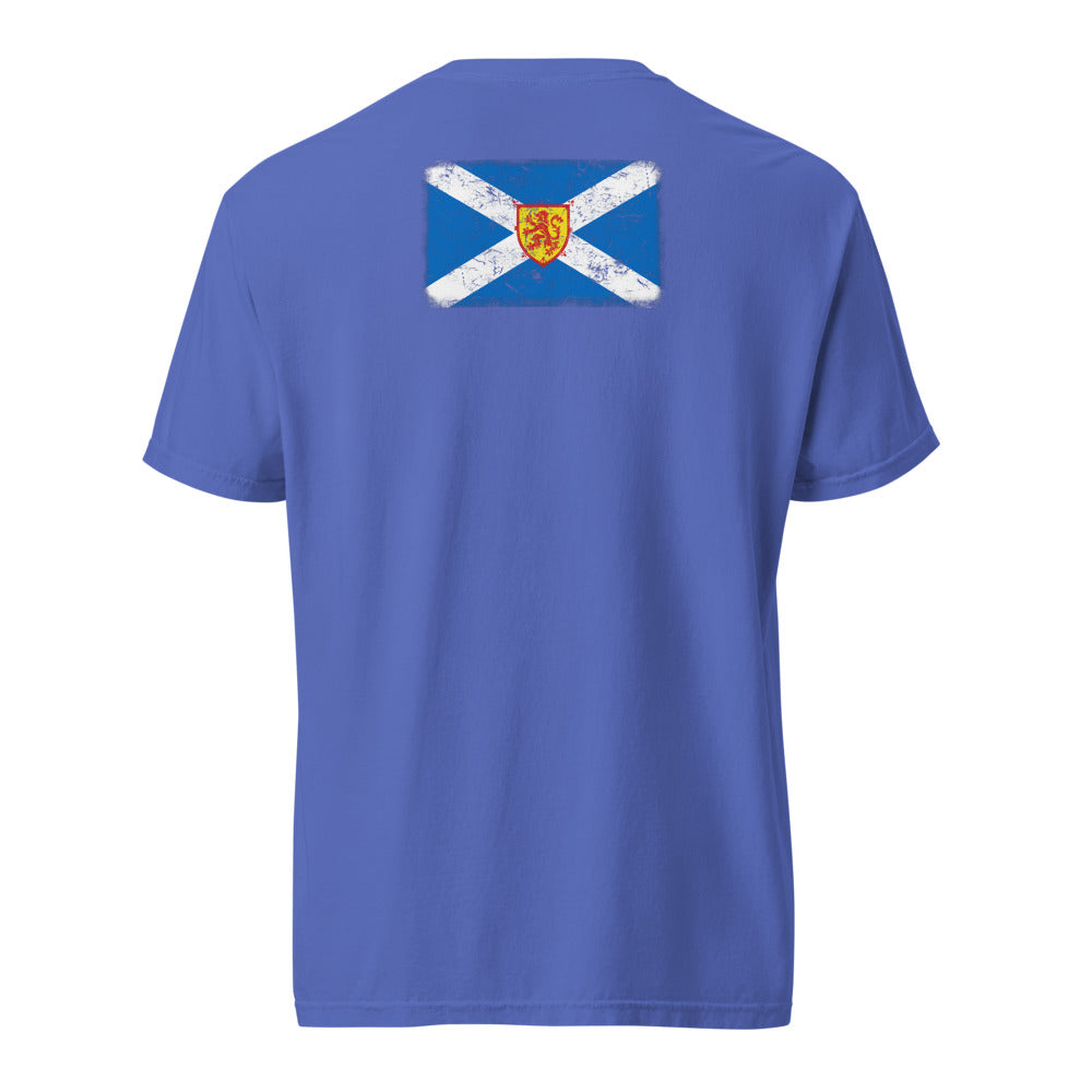 Scotland Flag Tee — Back — Flo Blue