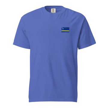 Curaçao Flag Tee | Front | Unisex | Heavyweight Cotton