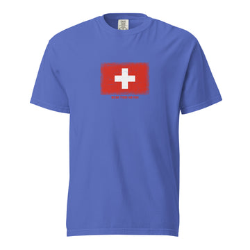 Switzerland Flag T-Shirt | Unisex | Heavyweight Cotton