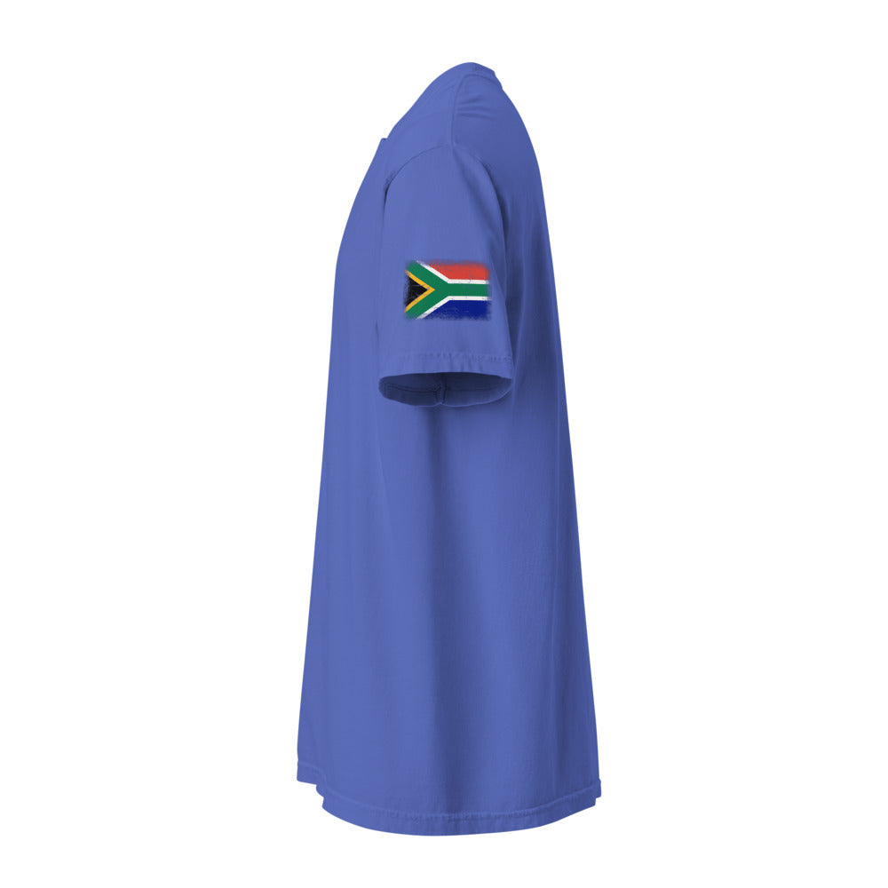 South Africa Flag Tee — Sleeve — Flo Blue