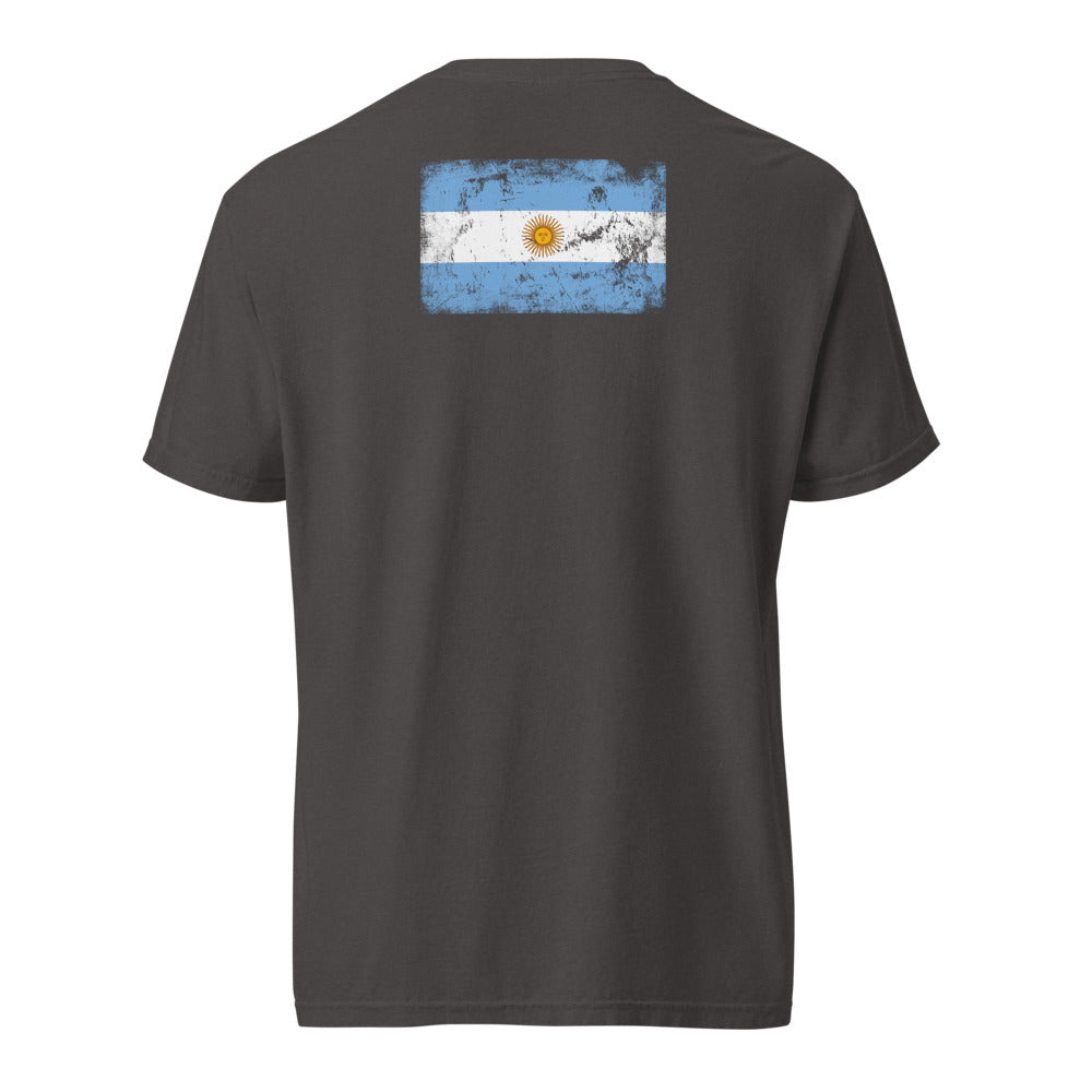 Argentina Flag Tee — Back — Graphite