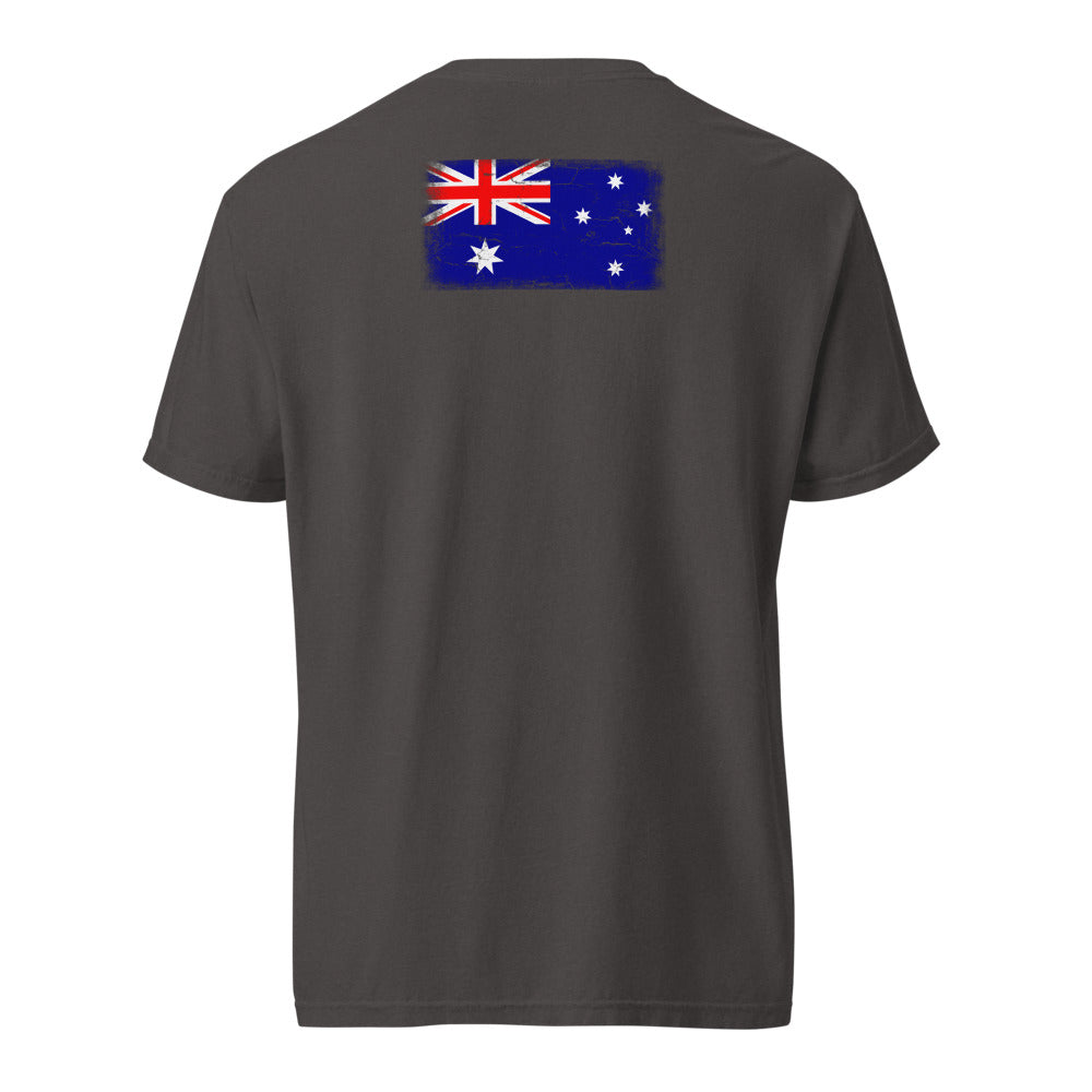 Australia Flag Tee — Back — Graphite