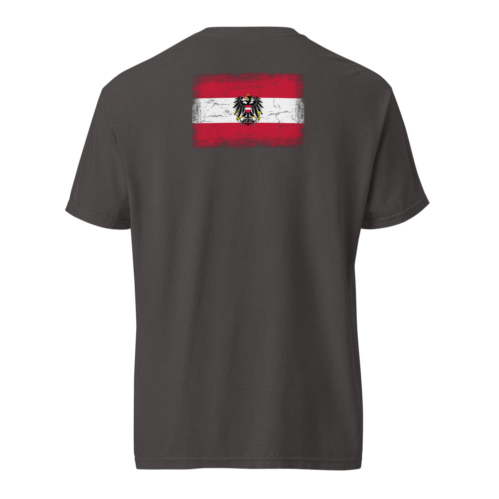 Austria Flag Tee — Back — Graphite