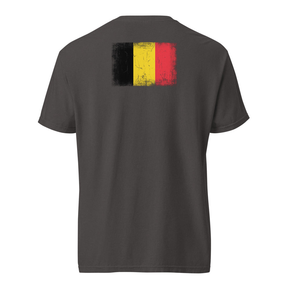 Belgium Flag Tee — Back — Graphite