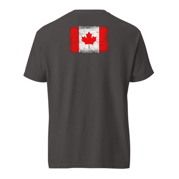 Canada Flag Tee | Back Print | Unisex | Heavyweight Cotton