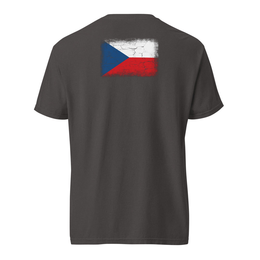 Czechia Flag Tee — Back — Graphite