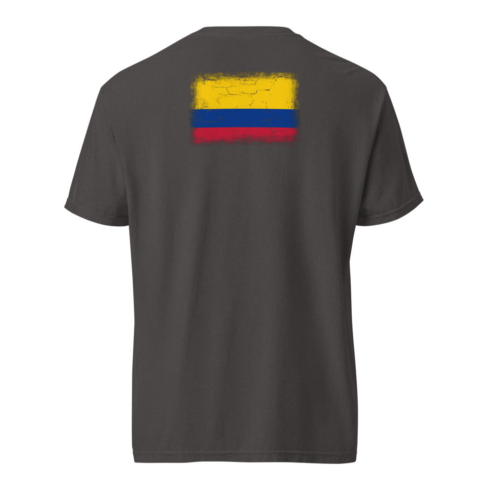 Colombia Flag Tee — Back — Graphite