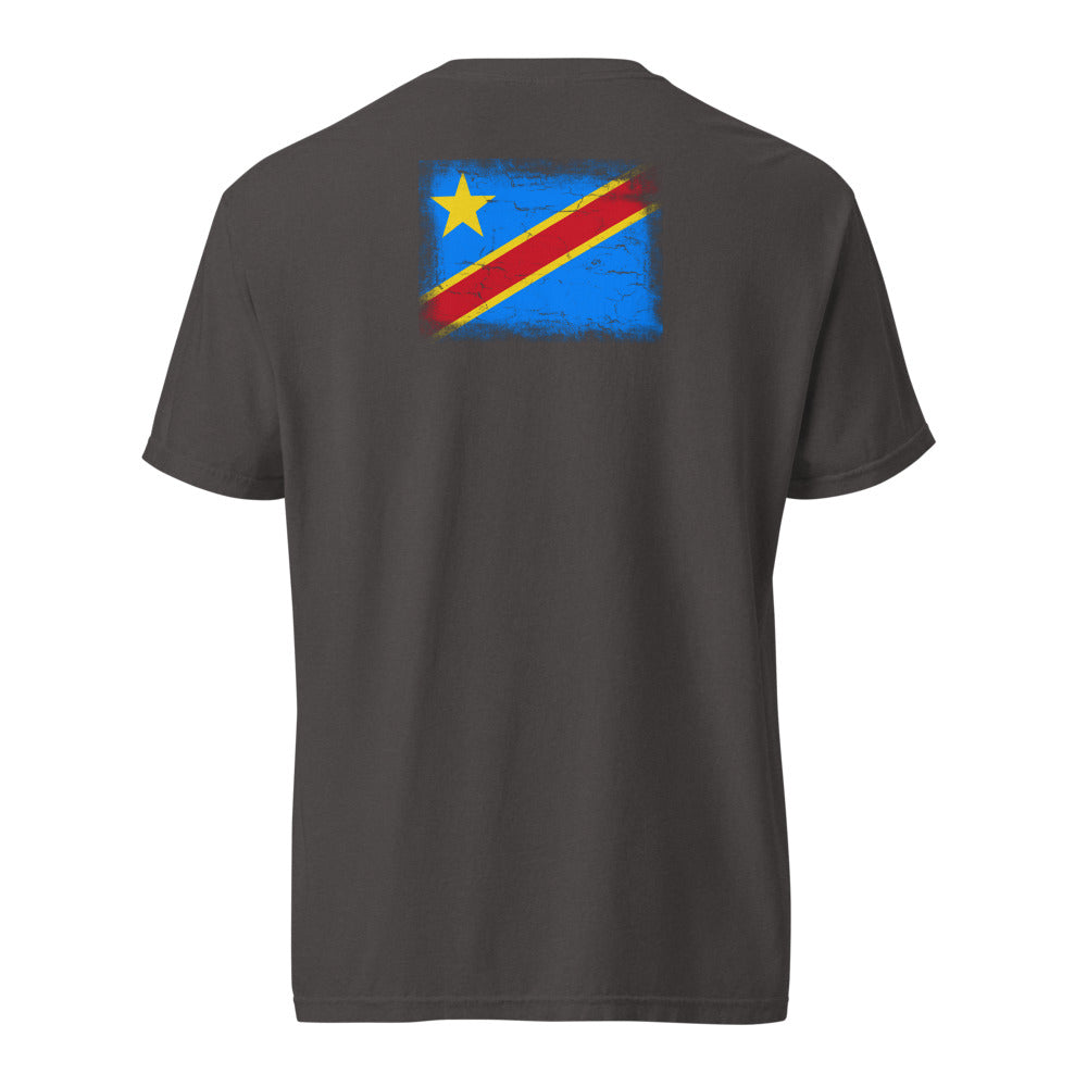Congo Flag Tee — Back — Graphite