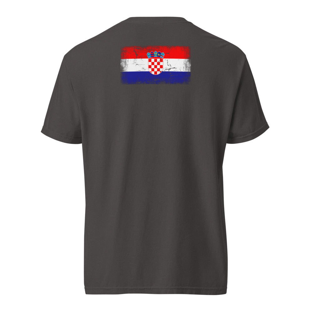 Croatia Flag Tee — Back — Graphite