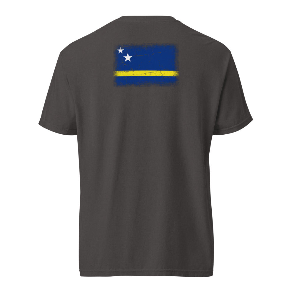 Curacao Flag Tee — Back — Graphite