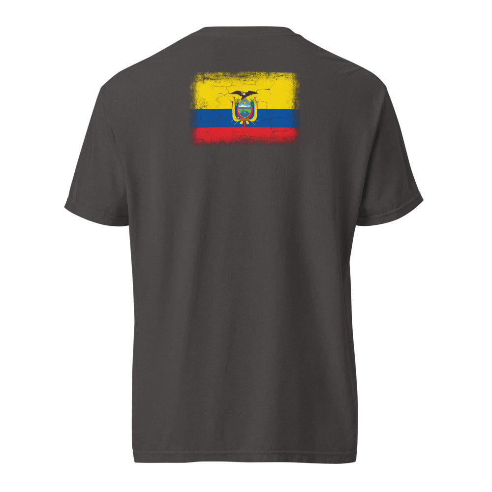 Ecuador Flag Tee — Back — Graphite