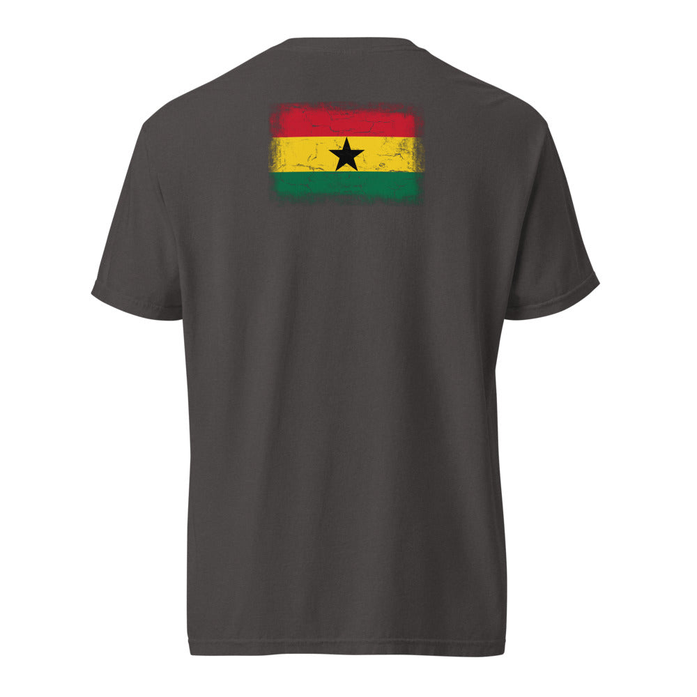 Ghana Flag Tee — Back — Graphite