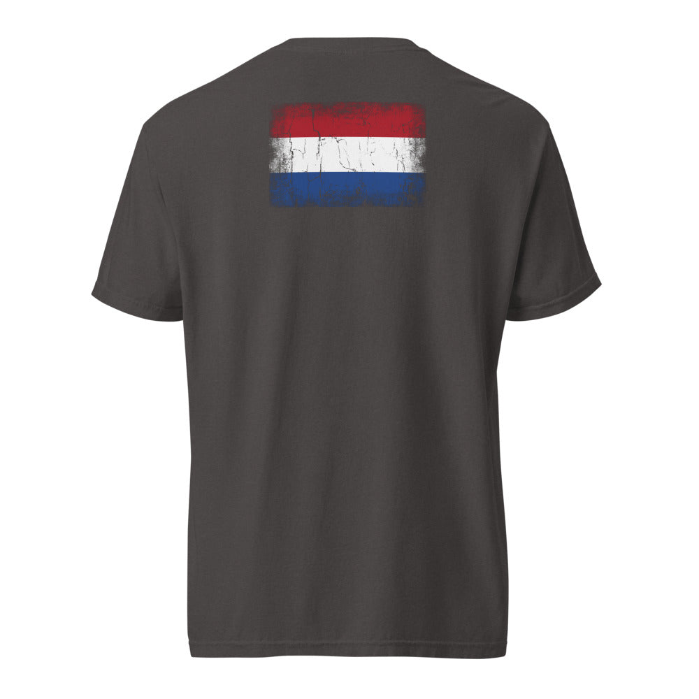 Netherlands Flag Tee — Back — Graphite