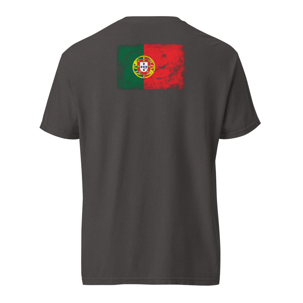 Portugal Flag Tee — Back — Graphite