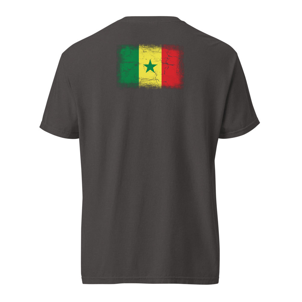 Senegal Flag Tee — Back — Graphite