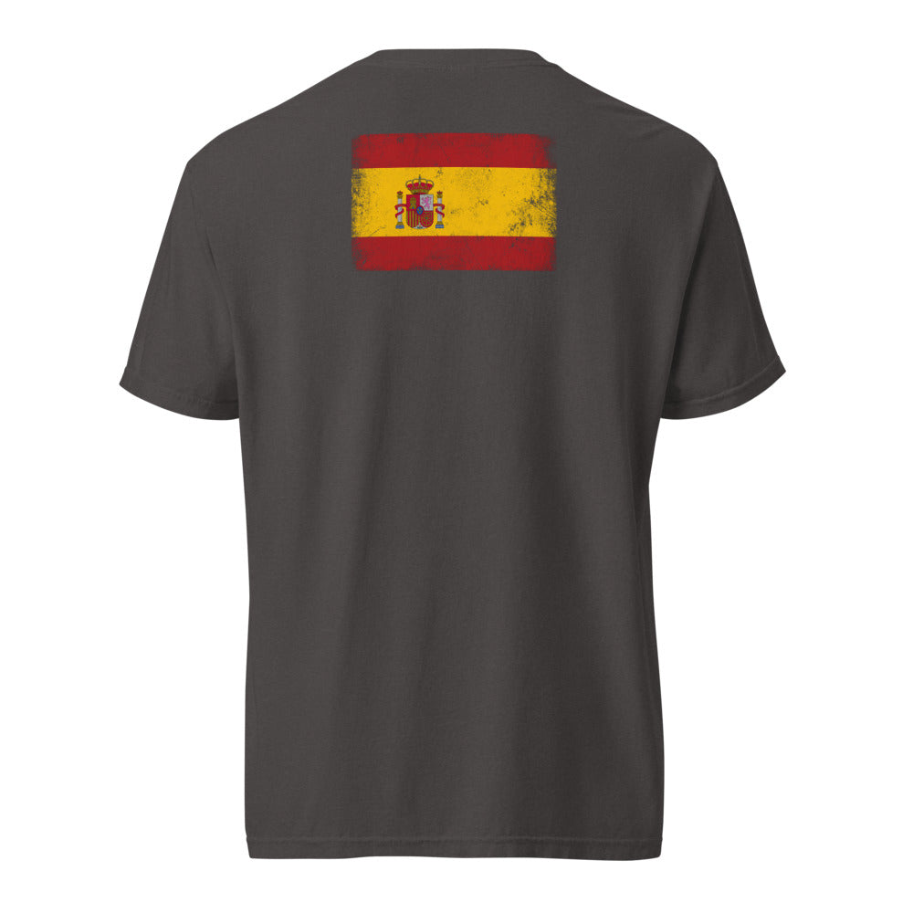 Spain Flag Tee — Back — Graphite