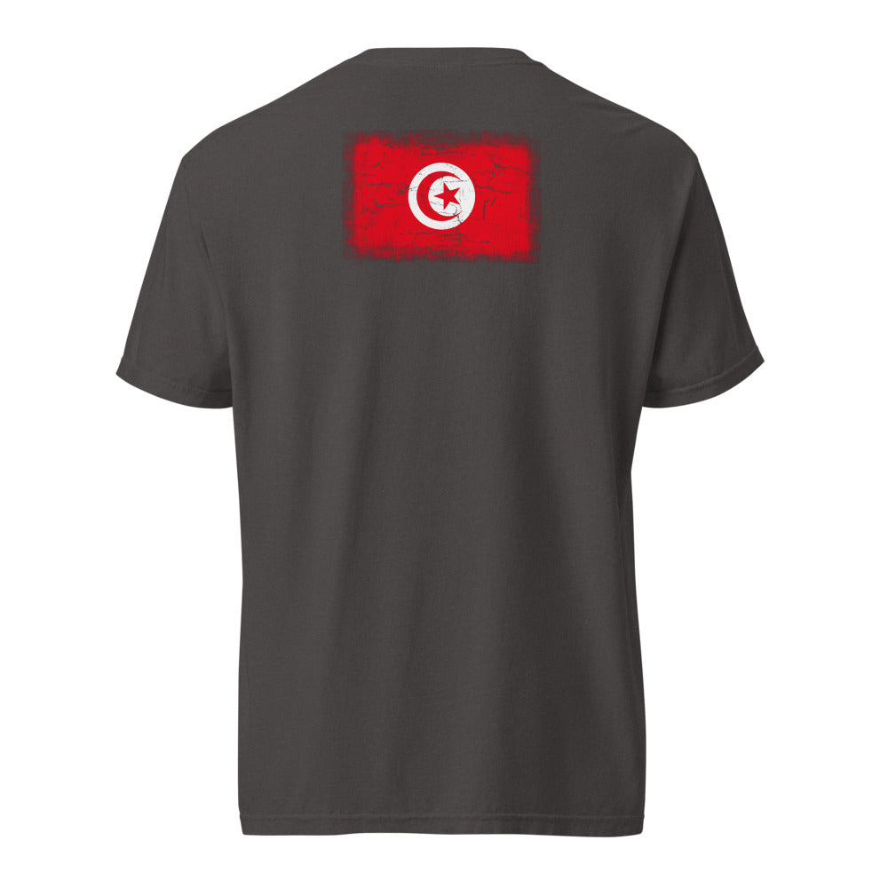 Tunisia Flag Tee — Back — Graphite