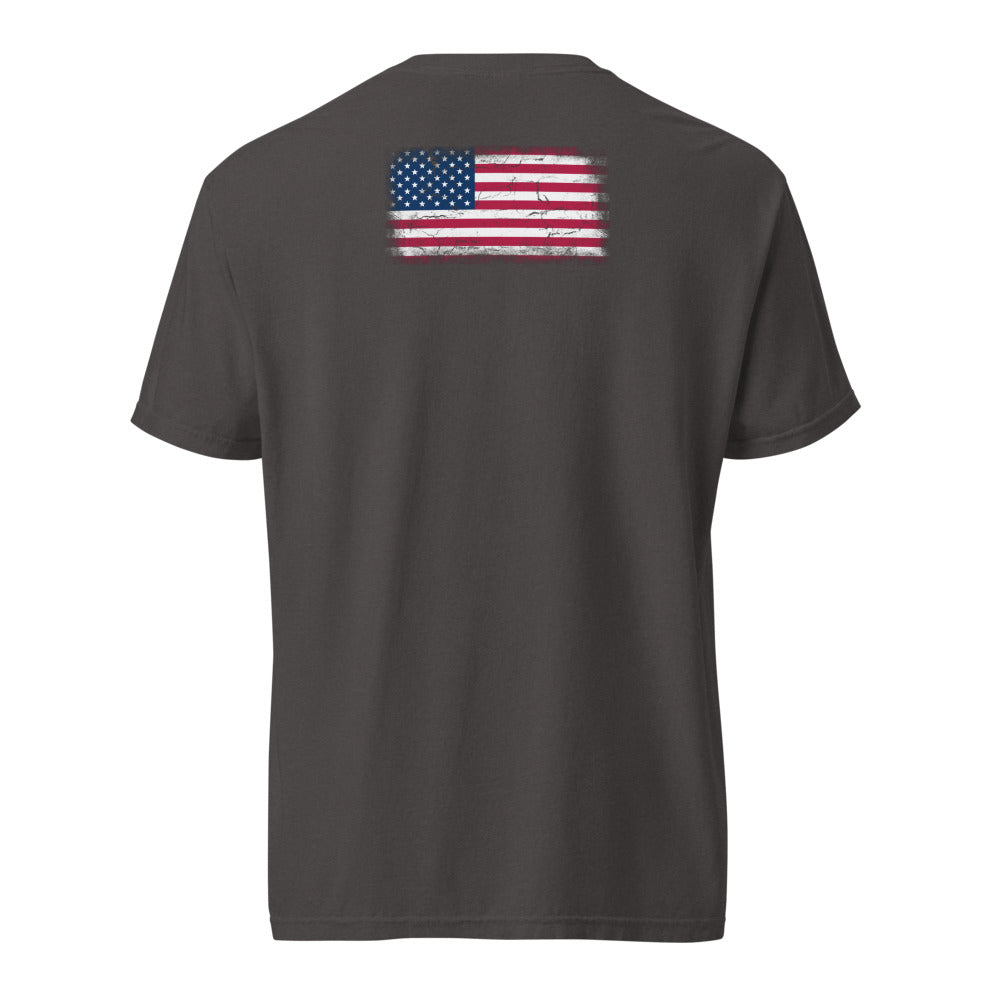 USA Flag Tee — Back — Graphite