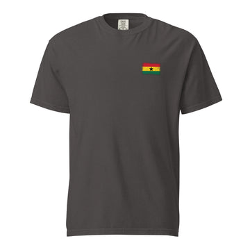 Ghana Flag Tee | Front | Unisex | Heavyweight Cotton
