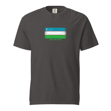 Uzbekistan Flag T-Shirt | Unisex | Heavyweight Cotton