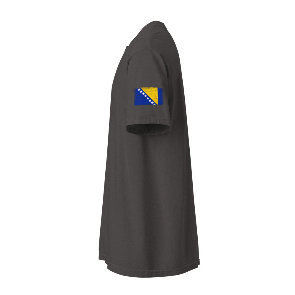 Bosnia and Herzegovina Flag Tee — Sleeve — Graphite