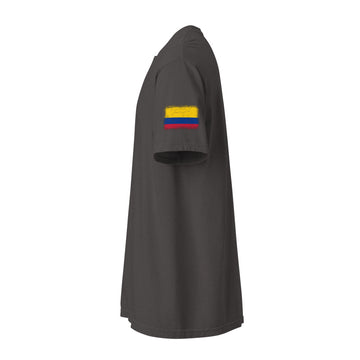 Colombia Flag Tee | Sleeve Badge | Unisex | Heavyweight Cotton