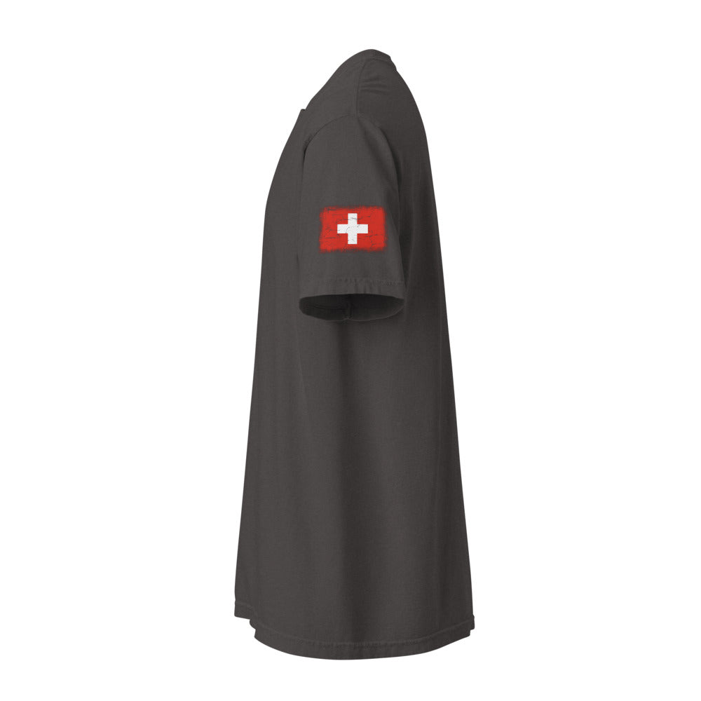 Switzerland Flag Tee — Sleeve — Graphite