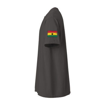 Ghana Flag Tee | Sleeve Badge | Unisex | Heavyweight Cotton