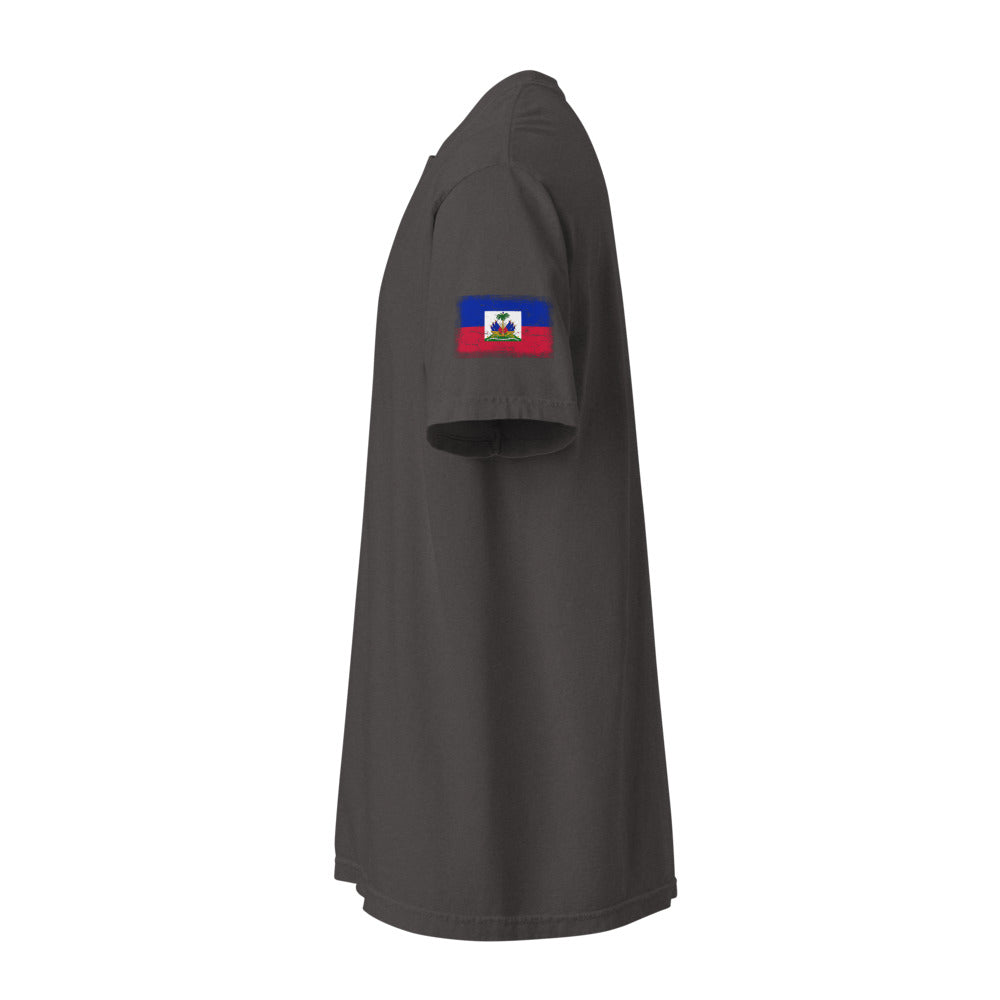 Haiti Flag Tee — Sleeve — Graphite