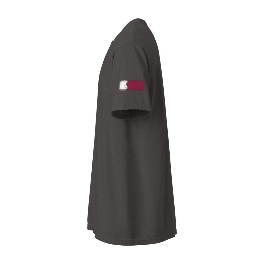 Qatar Flag Tee — Sleeve — Graphite