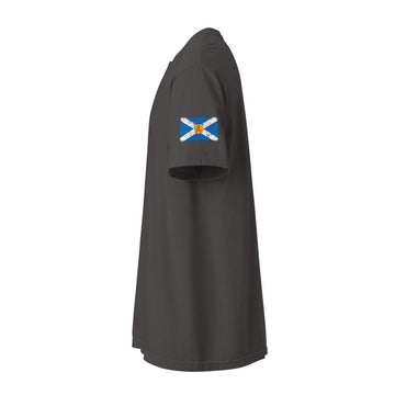 Scotland Flag Tee | Sleeve Badge | Unisex | Heavyweight Cotton