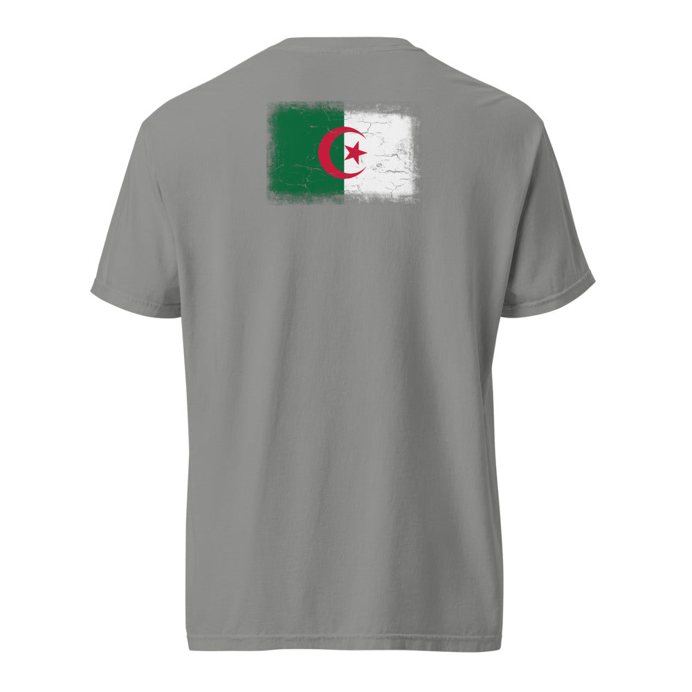 Algeria Flag Tee — Back — Grey