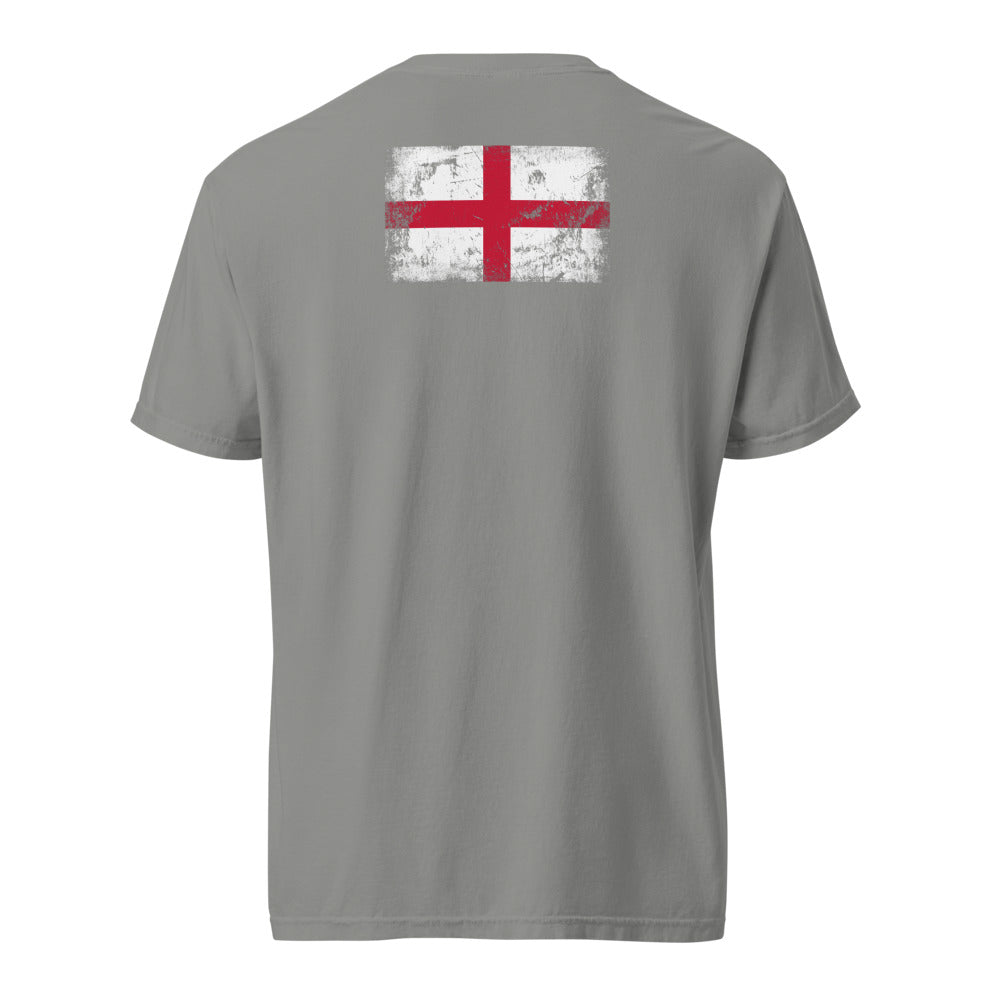 England Flag Tee — Back — Grey
